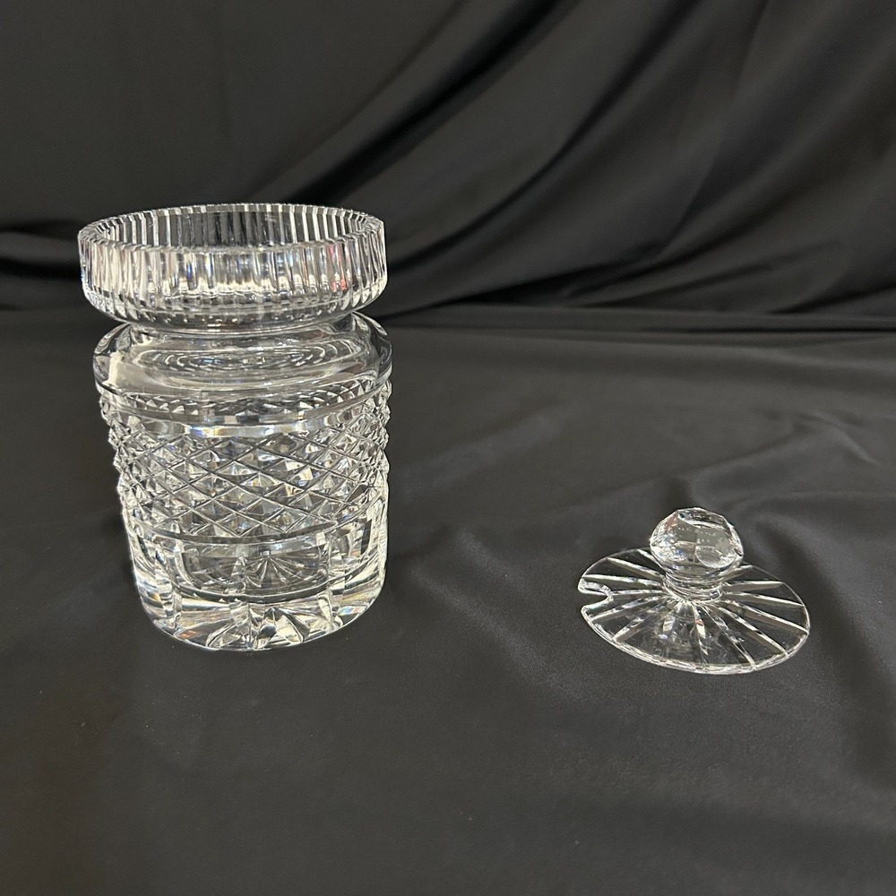 Vintage Waterford Castlemaine‎ Cut Crystal Honey Jar With lid Condiments